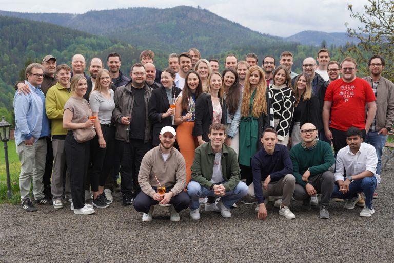 Team event on a hill in the Black Forest